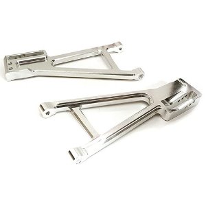 [#C28685SILVER] Billet Machined Rear Lower Suspension Arms for Traxxas 1/10 E-Revo 2.0