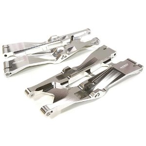 [#C26837SILVER] Billet Machined Lower Suspension Arms for Traxxas X-Maxx 4X4