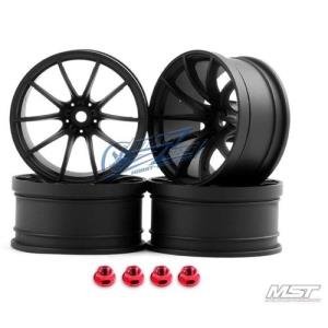 MST Flat black G25 RC 1/10 Drift Car Wheels offset 11 (4 PCS)