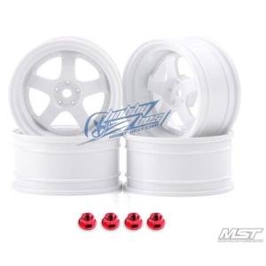 MST White SP1 1/10 Drift Car Wheels offset 7 (4 PCS)