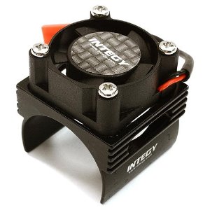 [#C28369BLACK] Brushless Motor Heatsink+Cooling Fan 17, 000rpm for 1/16 E-Revo VXL &amp; Slash VXL (Black)