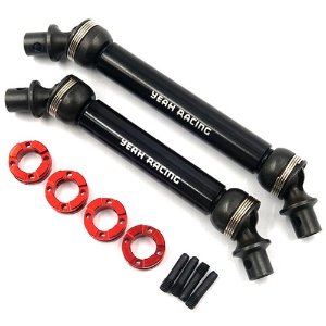 [#AXSC-031] HD Steel Front &amp; Rear Center Shaft Set Black For Axial SCX10 III
