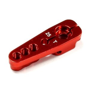 [#C25049RED] Billet Machined Alloy 25T Steering Servo Horn for Axial 1/10 Wraith Rock Racer (Red)