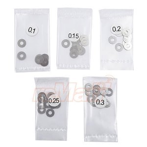 [#YA-0601] 3x7mm Stainless Steel Spacer Shim Set 0.1 0.15 0.2 0.25 0.3mm