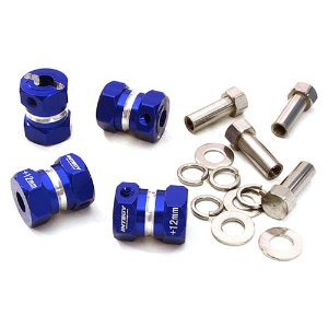 [#C27012BLUE] [4개 한대분] 12mm Hex Wheel (4) Hub +12mm Offset for 1/10 Scale Truck &amp; Buggy (Blue)