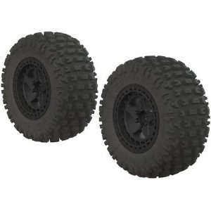 [AR550042] Fortress SC Tire Set Glued Black (2) 14mm