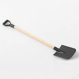 [#Z-S1740] Scale Garage Series 1/10 Wooden Handle Boulder Flat Shovel w/D-Grip