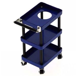 [#YA-0628BU] 1/10 RC Accessory 3-Tiered Rolling Metal Handy Cart Blue