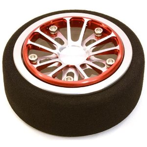 [#C26896REDSILVER] Billet Aluminum T2 Steering Wheel for Futaba 4PX/7PX Radios (Redsilver)