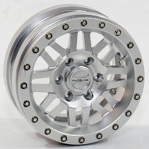 [#PB/PBW15RYAA] [4개] 1.55 RACELINE Scale Ryno Aluminum Beadlock Wheels (Silver)