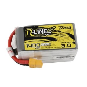 Tattu R-Line Version 3.0 1400mAh 22.2V 120C 6S1P Lipo Battery Pack with XT60 Plug(#TA7627)