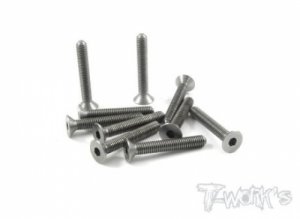 3x18mm Titanium Hex. Countersink Screw 10pcs. (#TSS-318C)