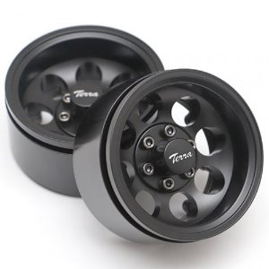 [#BRW780917BK] 1.9 Terra Classic 8-Hole Aluminum Deep Dish Beadlock Wheels w/ XT601 Hubs (2) Black for All