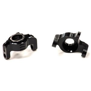 [#C23935BLACK] Billet Machined Alloy Type II HD Steering Block (2) for Axial Wraith 2.2