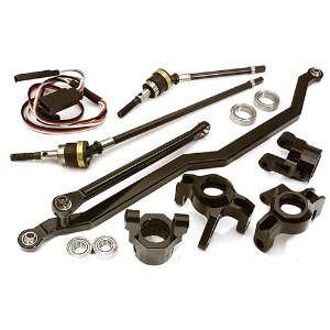 [#C24449BLACK] V2 4WS Conversion Kit for Axial 1/10 Wraith 2.2