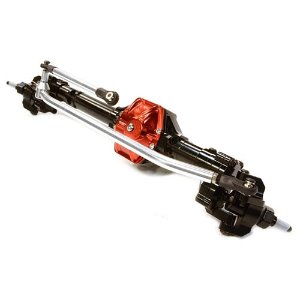 [#C26525BLACKRED] Complete Billet Machined Hi-Lift Gearbox Front Axle for Wraith 2.2 Rock Racer