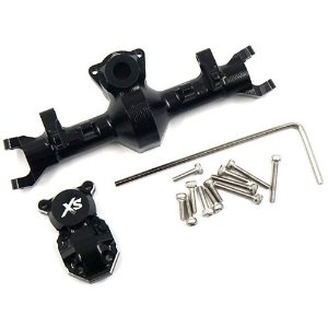 [#XS-AX0052] Aluminum Alloy Front Axle Housing Black For Axial SCX24