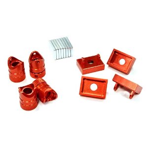 [#C25735RED] Magnetic Force Type Body Mount Set for 1/10 Drift &amp; Touring Car (Red)