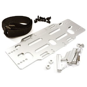 [#C28820SILVER] Adjustable Battery Mounting Plate w/ Straps for Arrma Kraton/Senton(6S BLX Only) (Silver)