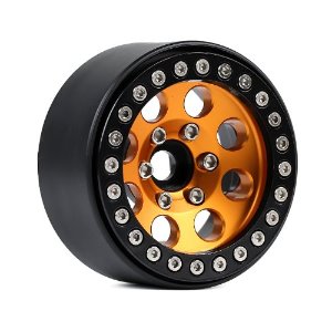[R30290]1.9 CN10 Aluminum beadlock wheels (Gold) (4)
