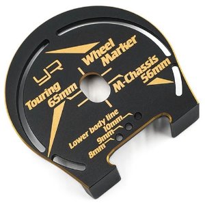 [#YT-0203BK/GD] [단종] Aluminum Wheel Marker for 1:10 Touring M-Chassis (Black Gold)