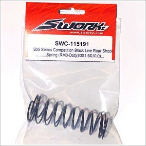 [SWC-115191] S35 Series Black Competition Rear Shock Spring (RM3-Dot)(80X1.6X10.0)
