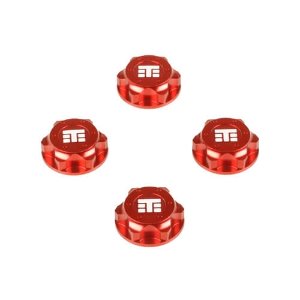TKR5116BR – Wheel Nuts (T Logo, 17mm, serrated, red ano, M12x1.0, 4pcs)