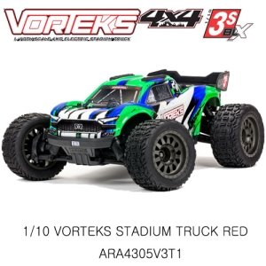 [][ARA4305V3T3] (3셀지원 브러시리스버전)ARRMA 1/10 VORTEKS 4X4 3S BLX Stadium Truck RTR, Green