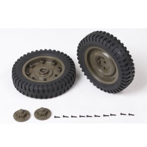[C1002] 1:6 1941 MB SCALER FRONT WHEELS ASSEMBLY (1 Pair)