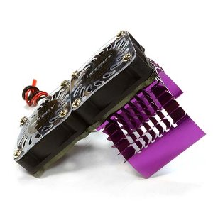 [매장입고][#C23137PURPLE] 46mm Super Motor Heatsink+Twin Cooling Fan 750 for Traxxas Summit (Purple)