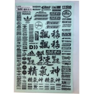 [#A003BK] [1개입]  Drift Logo Decal Sheet - Character (28 x 20cm｜Black)