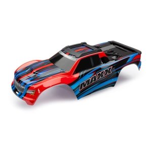 AX8911P Body, Maxx®, red-x (painted)/ decal sheet
