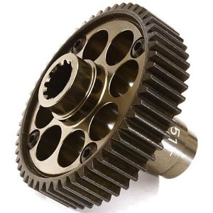 [#C27983GREY] Alloy Machined Metal Transmission Output Gear 51T for Traxxas X-Maxx 4X4