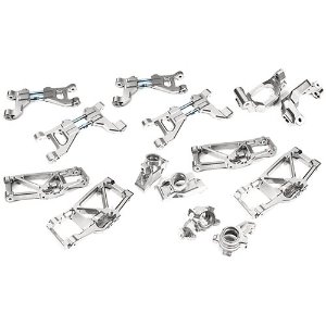 [#C29368SILVER] Billet Machined Suspension Kit for Traxxas 1/10 Maxx Truck 4S