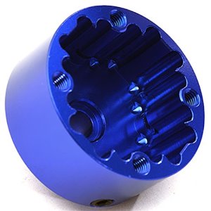 [#C28819BLUE] Billet Machined Differential Case Housing for Arrma Kraton 6S BLX Brushless