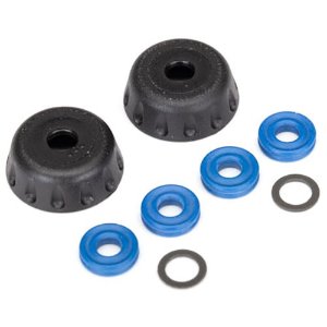 [#AX8458] Double Seal Kit, GTR Shocks (X-Rings (4)/ 4x6x0.5mm PTFE-Coated Washers (2)/ Bottom Caps (2)) (Renews 2 Shocks)