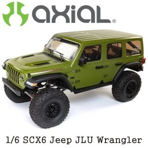 [AXI05000T1] [역대급 초대형 라클차량] 1/6 SCX6 Jeep JLU Wrangler 4WD Rock Crawler RTR: Green