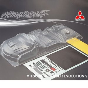 [#PC201305E-1] Aero Body Kit - 1/10 Mitsubishi Lancer Evolution 9 (for PC201305) (Clear｜미도색)