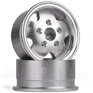 [#GRC/GAX0138RS] [2개] 1.9 Metal Beadlock Wheel (Silver) (for TRX-4 Defender &amp; TRC Rover SUV First Gen)