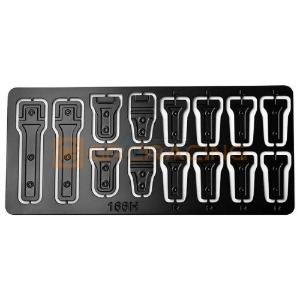 [#GRC/G166HB] Full Set Scaled Hinge Decorative Metal Plate for SCX10 III Wrangler (Black)