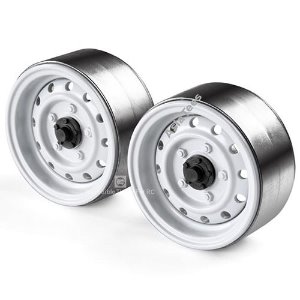 [#GRC/GAX0130AW] [2개] 1.9&quot; 12-Hole Metal Classic Beadlock Wheels #Series III (White)