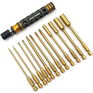 [#XS-59217] 12 In 1 Hex Phillips Flat Nut Wrench Screwdriver Set