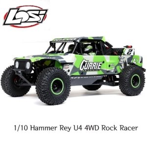 [LOS03030T2][해머레이] 1/10 Hammer Rey U4 4WD Rock Racer Brushless RTR with Smart and AVC, Green