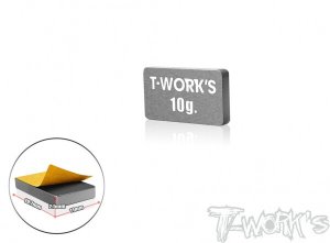 [TE-207-G]Adhesive Type 10g Tungsten Balance Weight 11x19.7x2.5mm