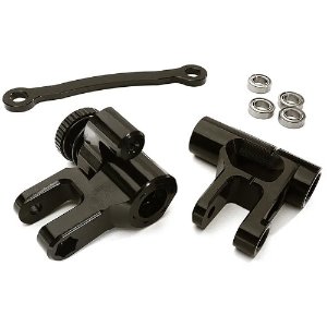 [#C28856BLACK] Billet Machined Steering Bell Crank for Losi 1/5 Desert Buggy XL-E (Black)