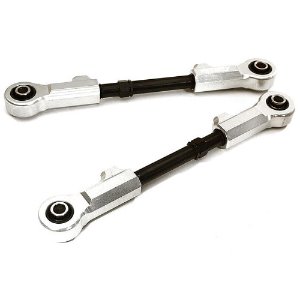 [#C28795SILVER] Billet Machined Turnbuckles (2) for Losi 1/5 Desert Buggy XL-E (Silver)