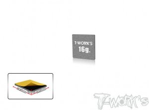 [TE-207-H]Adhesive Type 16g Tungsten Balance Weight 24.5x24.5x1.4mm