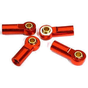 [#C30415RED] Alloy Machined M3 Size Short Ball Ends Type Tie Rod Ends, Ball Links