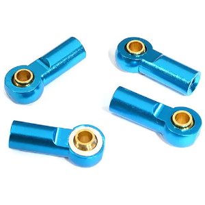 [#C30415BLUE] Alloy Machined M3 Size Short Ball Ends Type Tie Rod Ends, Ball Links