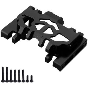 [#C31101BLACK] Alloy Center Gearbox Mounting Plate Chassis Brace for Traxxas TRX-4